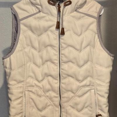 Prana White Hooded Vest
