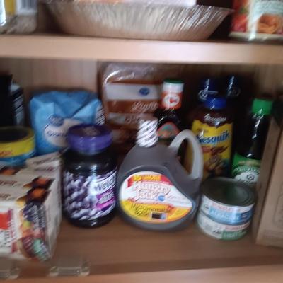 CUPBOARD FULL OF GROCERIES