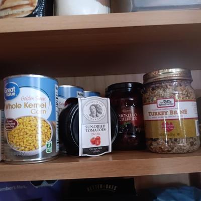 CUPBOARD FULL OF GROCERIES