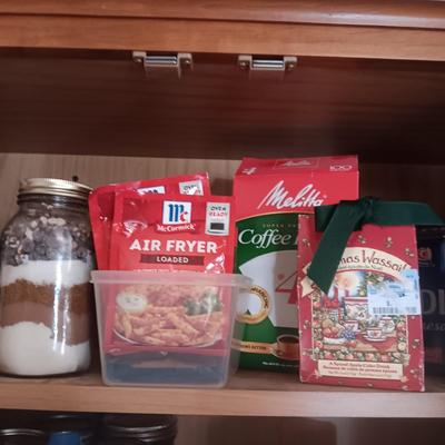 CUPBOARD FULL OF GROCERIES