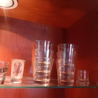 FLINTSTONE CUPS, SHERBERT CUPS, COFFEE MUGS AND BARWARE