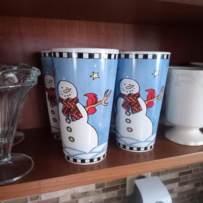 FLINTSTONE CUPS, SHERBERT CUPS, COFFEE MUGS AND BARWARE