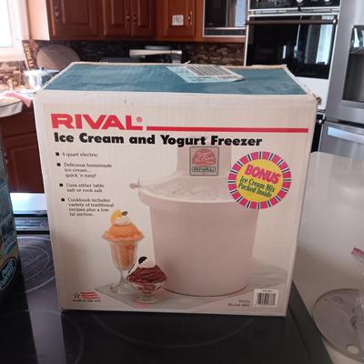 ICE CREAM AND YOGURT MAKER, COFFEE URN AND PERCOLATOR, DOUGH BOWL AND MORE