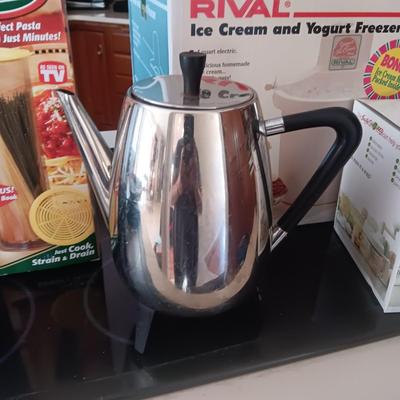 ICE CREAM AND YOGURT MAKER, COFFEE URN AND PERCOLATOR, DOUGH BOWL AND MORE