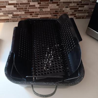 LARGE TURKEY PLATTER, ROASTING PAN, CAKE PLATE, DOUGH BOWLS AND MORE