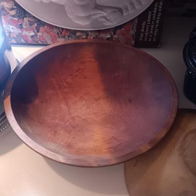 LARGE TURKEY PLATTER, ROASTING PAN, CAKE PLATE, DOUGH BOWLS AND MORE