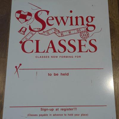 SEWING Classes Sign