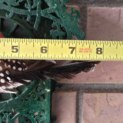Artist Made Green Wood Clock Birdhouse