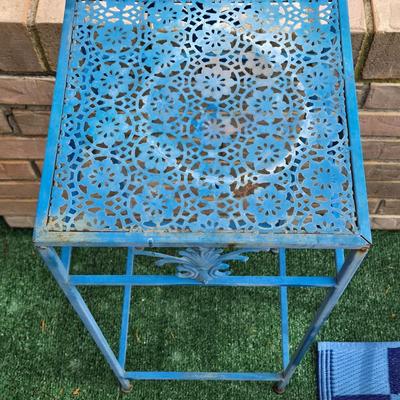 Blue Metal Table #2