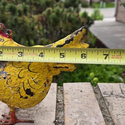 (3) Metal Folk Art Chickens