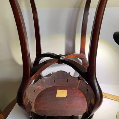 Antique Wooden Plant Stand 19" x 24.5" in VG Preowned Condition as Pictured.