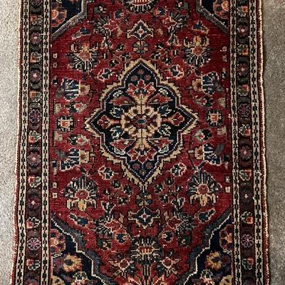 Antique Persian Rug 38" Long x 22.5" Wide as Pictured.