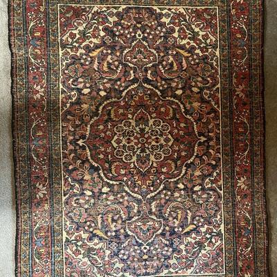 Antique Persian Rug 60" Long x 41" Wide as Pictured.