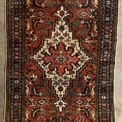 Antique Persian Rug 45.5" Long x 27" Wide as Pictured.