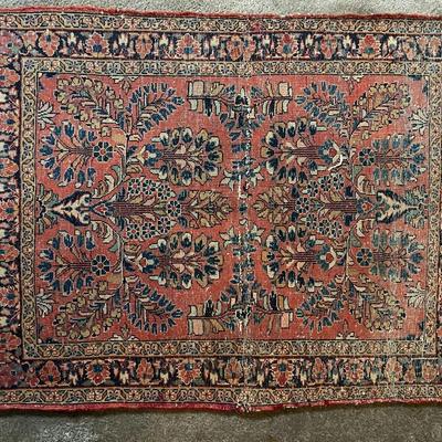 Antique Persian Rug 40.5" Long x 30" Wide as Pictured.
