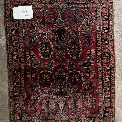 Antique Persian Rug 40.5" Long x 30" Wide as Pictured.