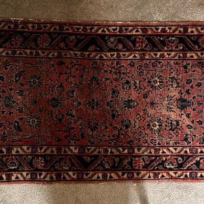 Antique Persian Rug 89" Long x 29" Wide as Pictured.