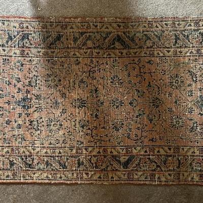 Antique Persian Rug 89" Long x 29" Wide as Pictured.