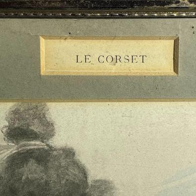 Henri Boutet (1851-1919) c1900 Le Corset Artist Print Frame Size 11" x 14" as Pictured.