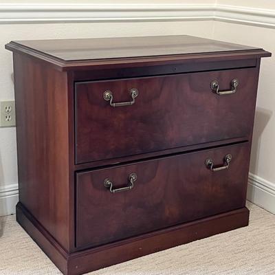 Solid Wood Two (2) Drawer Filing Cabinet ~*Read Details