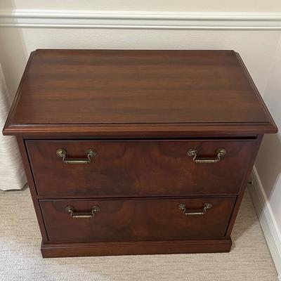 Solid Wood Two (2) Drawer Filing Cabinet ~*Read Details