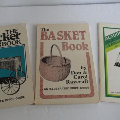 Three Collectibles ID Guides, Wicker, Baskets, Aladdin Lamps