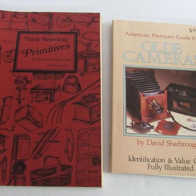 Older Collectibles ID Books, Primitives, Cameras, Doorstops, Sheet Music