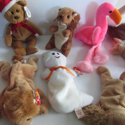 Lot of 9 Older Beanie Babies
