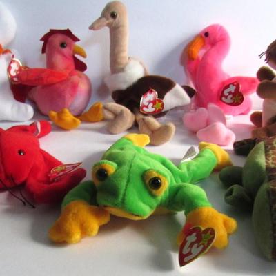 Lot of 8 Older Beanie Babies