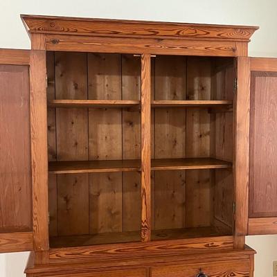 Vtg. Solid Wood Armoire