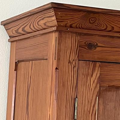 Vtg. Solid Wood Armoire