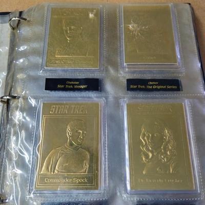 Star trek 22kt gold cards binder