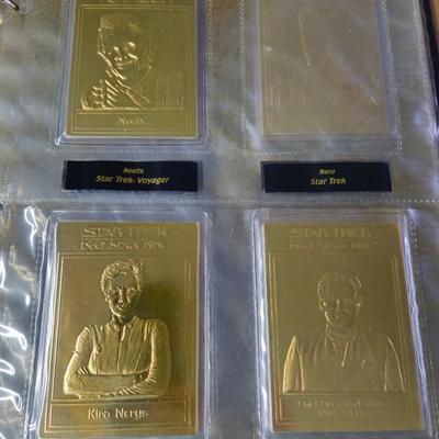 Star trek 22kt gold cards binder