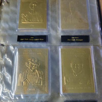 Star trek 22kt gold cards binder