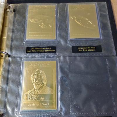 Star trek 22kt gold cards binder