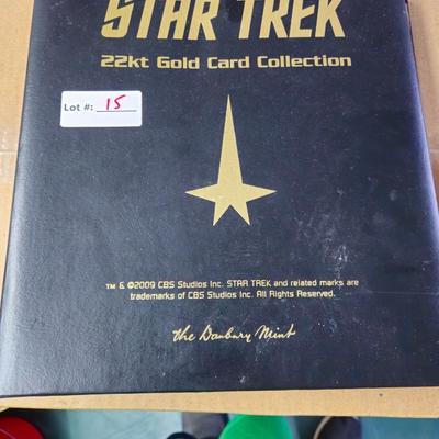 Star trek 22kt gold cards binder