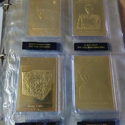 Star trek 22kt gold cards binder