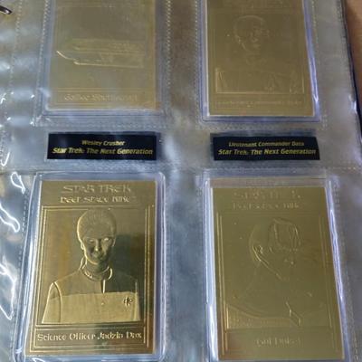 Star trek 22kt gold cards binder