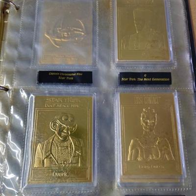 Star trek 22kt gold cards binder