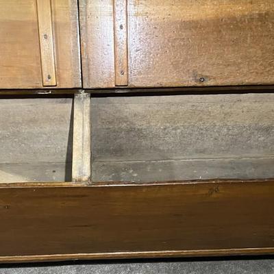 Antique 19th Century Large Pine Blanket Chest 62" Long, 19" Deep, & 21" Tall in Good Preowned Condition.