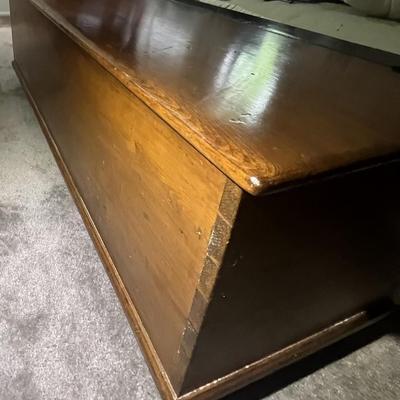 Antique 19th Century Large Pine Blanket Chest 62" Long, 19" Deep, & 21" Tall in Good Preowned Condition.