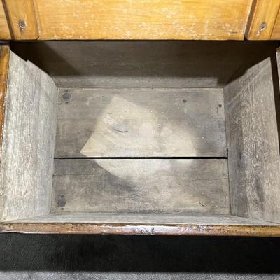 Antique 19th Century Large Pine Blanket Chest 62" Long, 19" Deep, & 21" Tall in Good Preowned Condition.