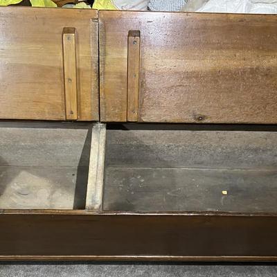 Antique 19th Century Large Pine Blanket Chest 62" Long, 19" Deep, & 21" Tall in Good Preowned Condition.