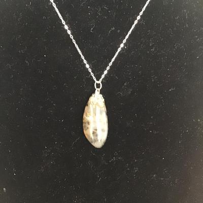 925 sterling silver necklace with stone