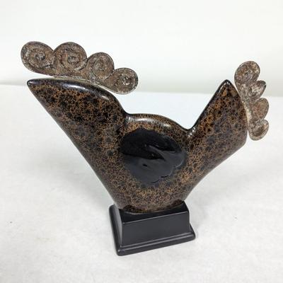 Glass Rooster Figurine