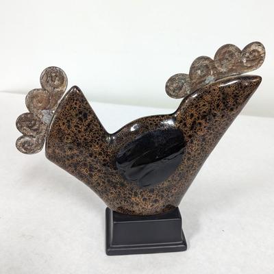 Glass Rooster Figurine