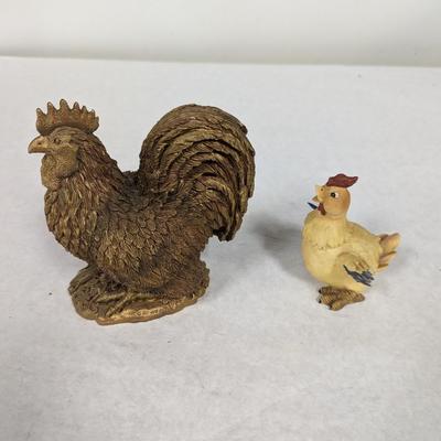 Rooster & Chick Figurine