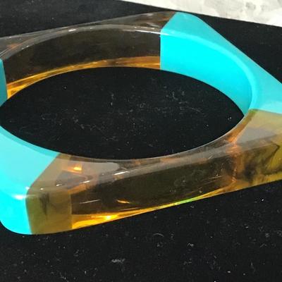 Resin Acrylic Square cuff bracelet