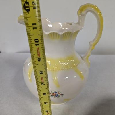 Vintage Pottery Pitcher & Wash Basin Bowl