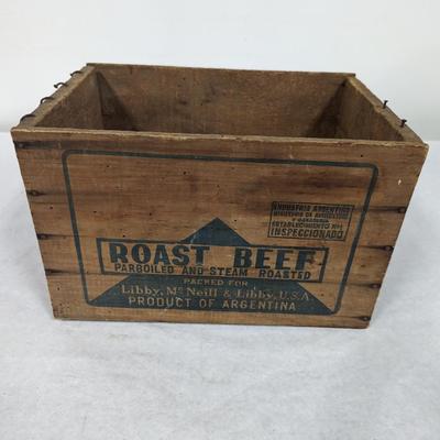 Vintage Roast Beef Wooden Box